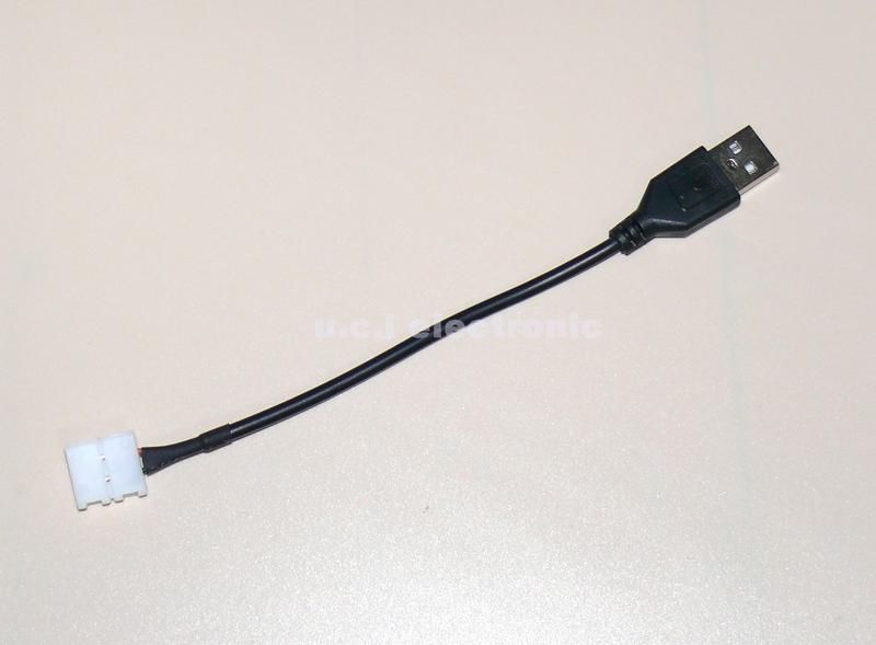 【UCI電子】(X-2) usb轉10mm單色燈帶免焊對接頭快速連接器5050 連接頭5V