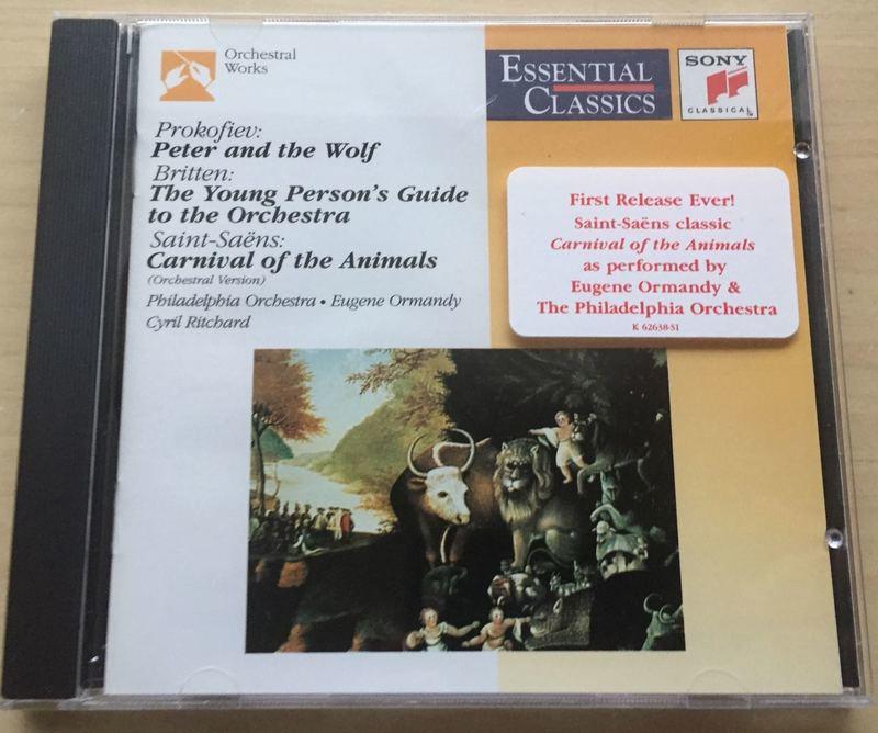【二手CD】Prokofiev, Sain-Saens & Britten「彼得與狼」、「動物嘉年華」等管弦樂引導曲目