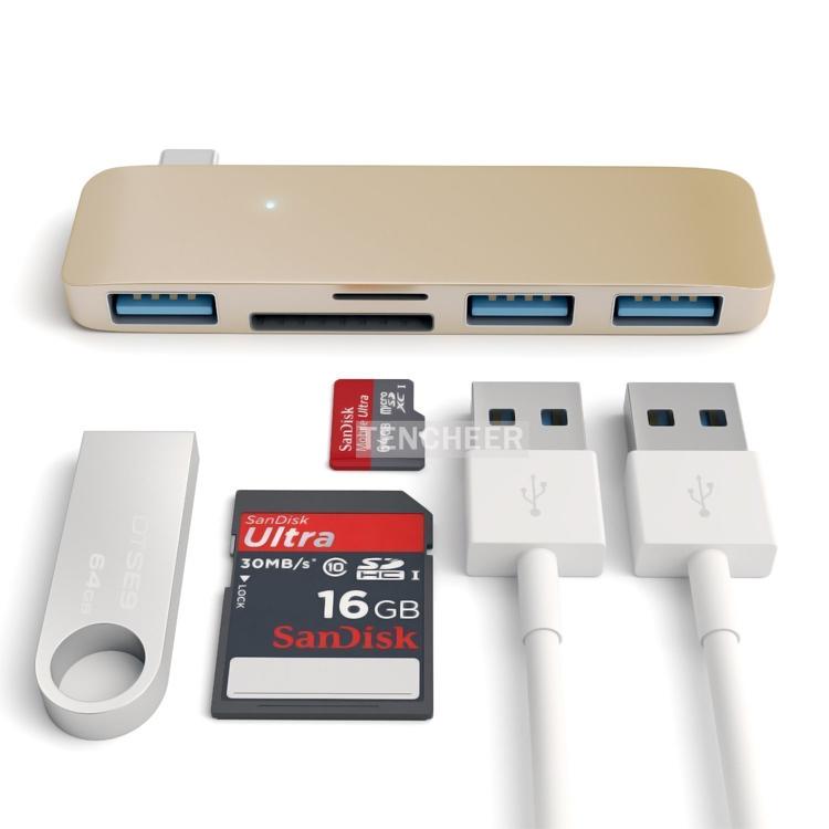Satechi Type-C USB 3.0 (3孔USB + Micro SD) 集線器 轉接器 Combo Hub