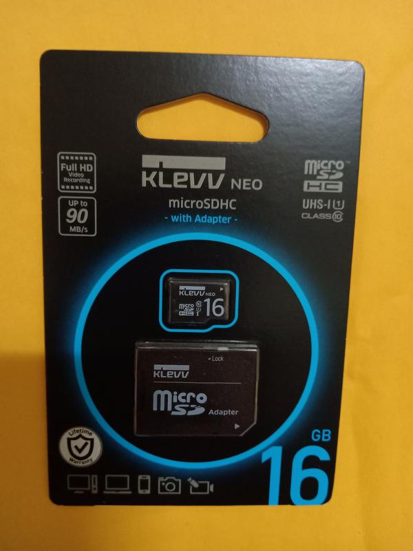 KLEVV 科賦 Micro SDHC UHS-1 16GB 記憶卡(附轉卡)