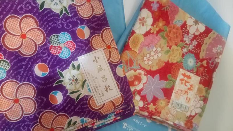 日本京都帶回-夢藏人日式和風風呂敷/手帕/便當包裹布 50cm 100%日本製{兩條一組}