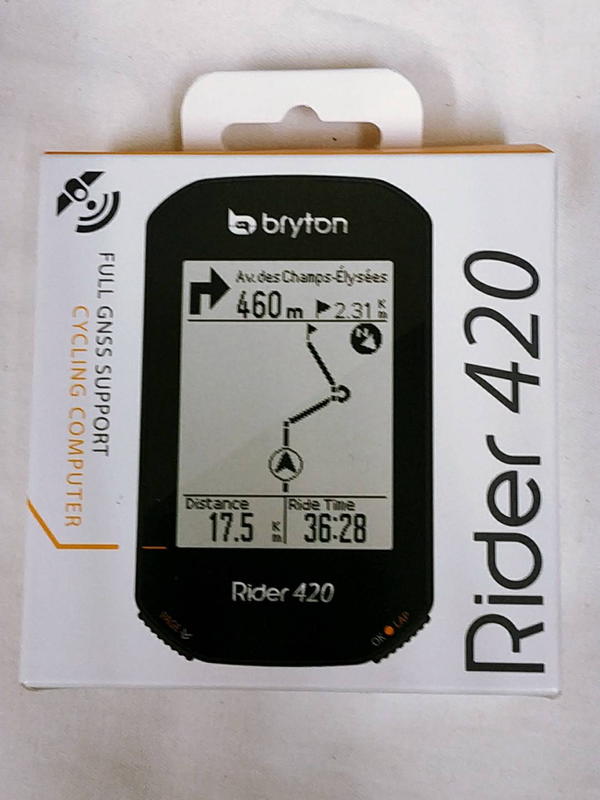 Bryton Rider 420T 碼錶，含碼表主機+固定座+充電線+踏頻+心跳表帶組