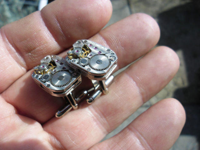 高級精美飾品- 手錶機心袖扣(手工製)(比美萬寶龍,卡地亞,LV,勞力士,江詩丹頓,百達翡麗)