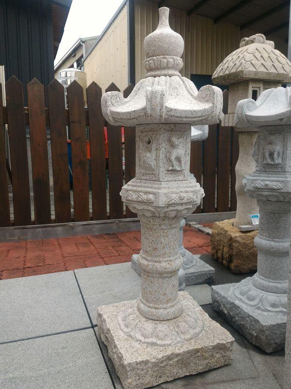春日型石燈柱 (燈具 日式 花崗 石 雕刻 景觀 造景 園藝)《金城堡》