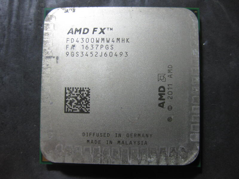 (廉價屋)AMD FX-4300 AM3+四核心CPU (FX-4100.FX-4200) 可參考