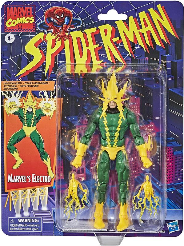 預購請先詢問 Marvel Legends 6吋 電光人 electro 蜘蛛人 復古吊卡 孩之寶 ML
