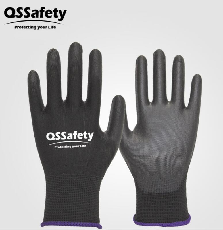 【JUN】黑/L QS safety PU/工作/耐磨/防滑/透氣/比美 3M手套 3m手套 亮彩 手套
