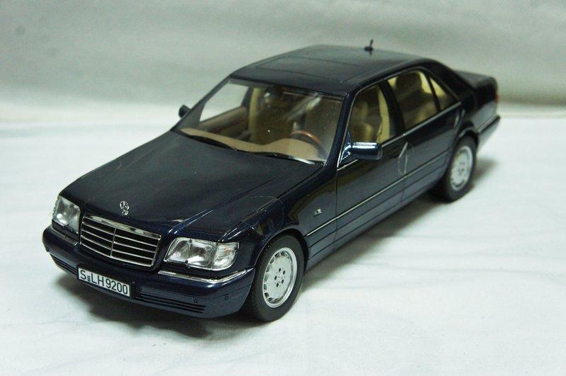 【特價現貨】賓士原廠 1:18 Mercedes Benz S-Class S500 W140 1995 深藍