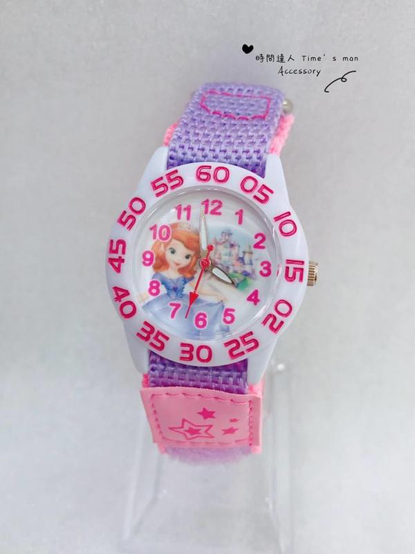 [時間達人]迪士尼兒童錶 Disney授權 台灣製 女童錶 迪士尼 尼龍錶 帆布帶 學習錶 小公主蘇菲亞 日本機芯