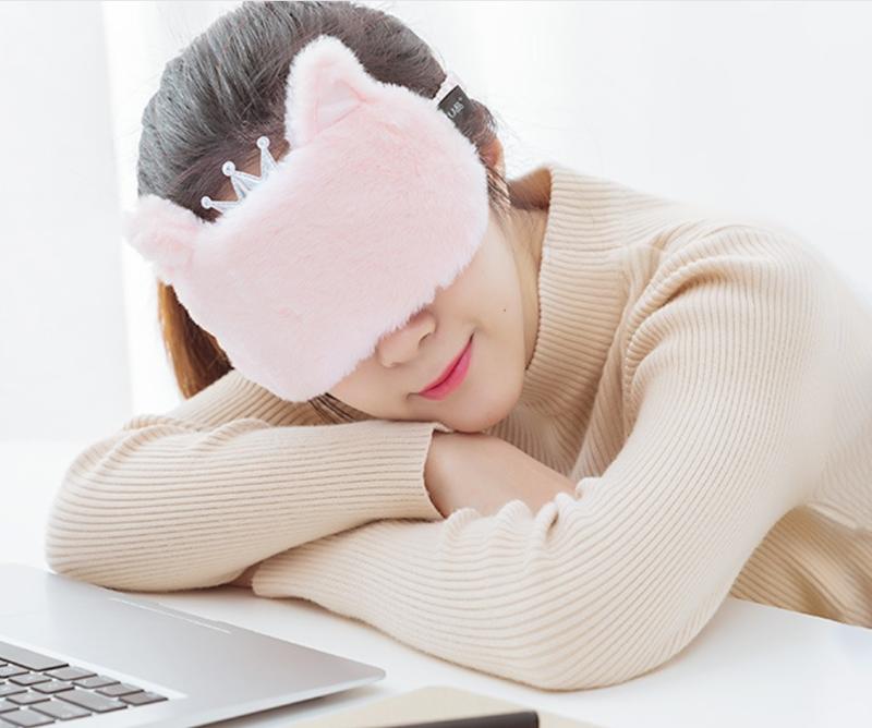 【玩具貓窩】薰衣草香USB公主貓蒸汽熱敷眼罩 發熱眼罩 睡眠遮光護眼貼 冰袋 冷敷眼罩