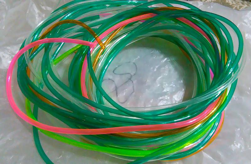4/6mm  全新 全透明 塑膠軟管 半透明  彩色軟管 桃紅色、  淺綠色、  深綠色、  橘色 至少130公分長