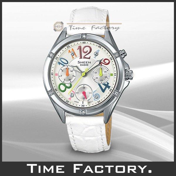 【時間工廠】全新 CASIO 少女時代代言 白彩針夜霓虹繽紛氣質腕錶 SHE-3031L-7A (3031 7)