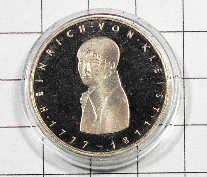 JB062 德國1977年 海因里希·馮·克萊斯特人像銀幣