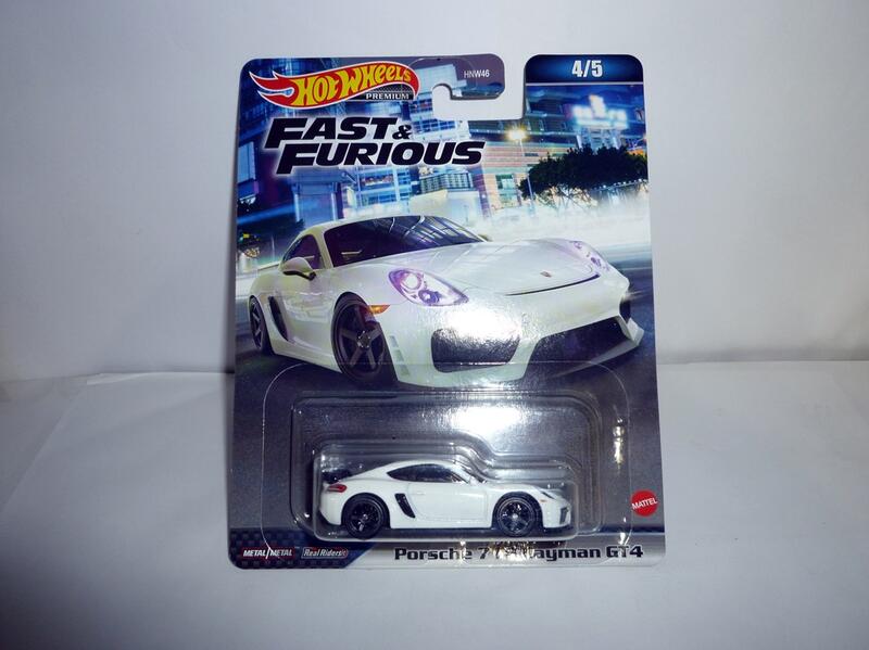 Hot Wheels Premium Fast &amp; Furious &ndash; Porsche 718 Cayman GT4 Bianca 1:64 HKD20