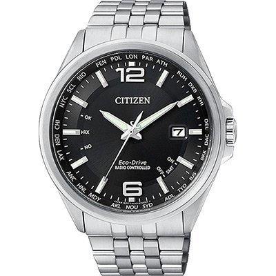 CITIZEN 星辰 Eco-Drive 品味典藏光動能電波腕錶(CB0011-77E)-黑
