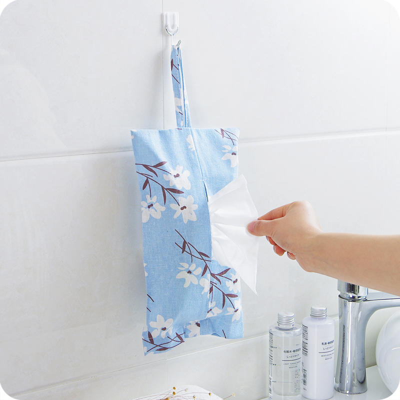 【香氛生活】日式布藝掛式面紙收納袋 抽取式衛生紙收納袋 紙巾掛袋