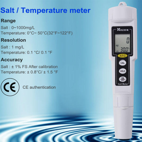便攜式數字鹽度計CT-3080 水質鹽度測量海水鹵水含鹽量檢測