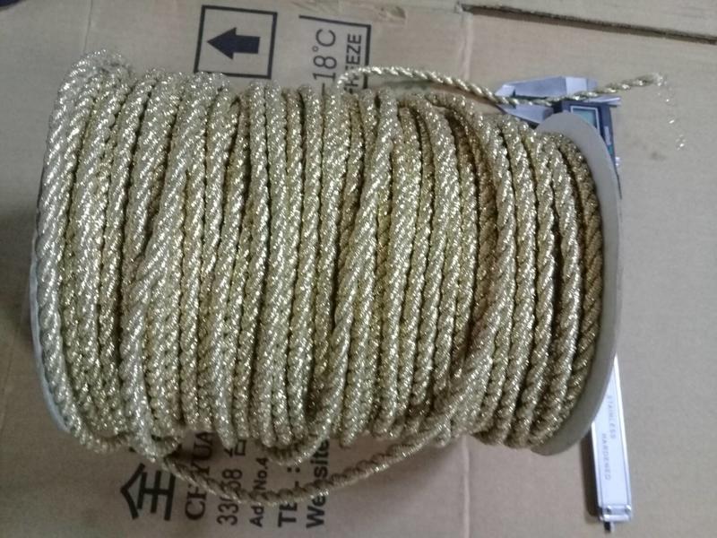 5mm 金蔥2股繩 DIY繩 包裝綑綁帶 裝飾用繩 每公尺(M)