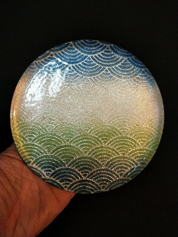 日本銅胎琺瑯彩盤