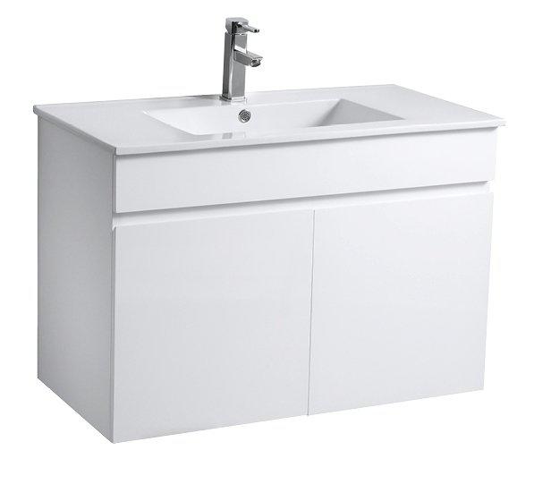 ~衛浴設備~60cm方盆+白色鋼烤發泡板斜把手浴櫃組<另有70 75 80 90 100可供選擇，價格另計>