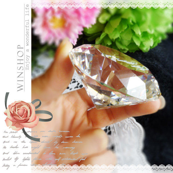 【winshop】A1811 仿真鑽石擺飾-750克拉/可印字/拍照攝影網拍道具裝飾/求婚告白情人節/婚禮小物/贈品禮品