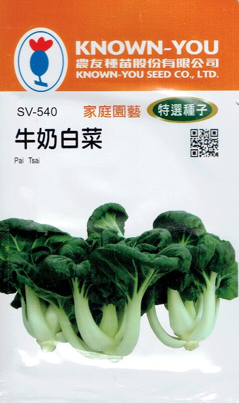 尋花趣 牛奶白菜 Pai Tsai (sv-540) 奶油白菜 【蔬菜種子】農友種苗特選種子 每包約3公克