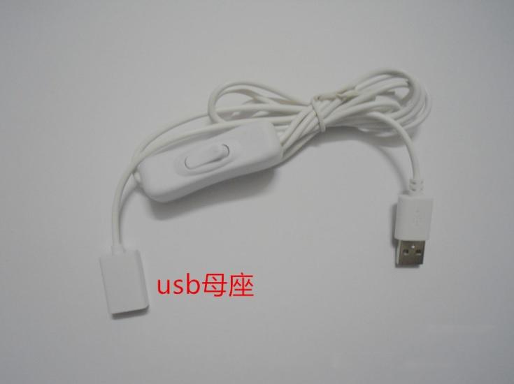 【勁昕科技】USB公轉USB母帶開關電源線