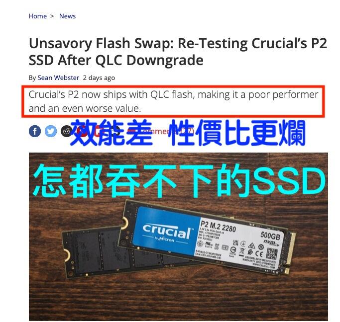 Unsavory Flash Swap: Re-Testing Crucial's P2 SSD After QLC Downgrade