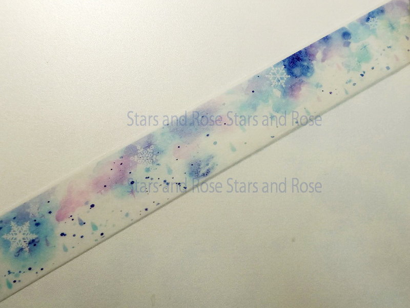 Stars&Rose ♥ (分裝100cm) 原創 冰盒 和紙膠帶 雪降 大年 特殊油墨