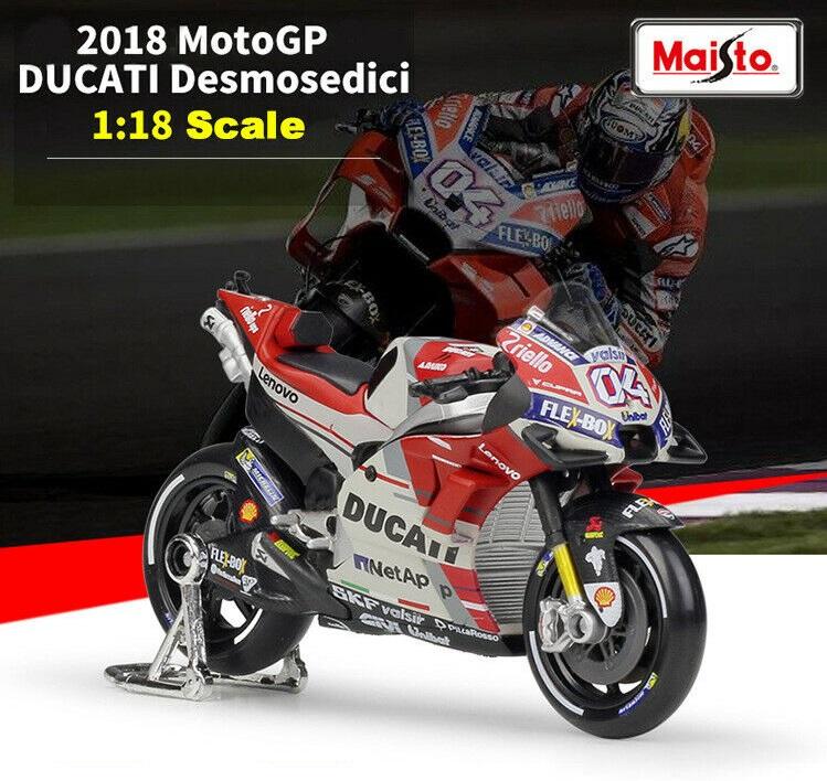 【MotoGP賽車模型】2018年 Ducati廠車 Andrea Dovizioso#04 Maisto 1/18精品