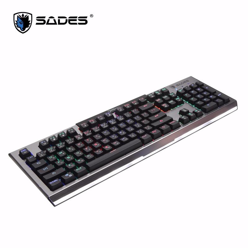 欣誠電腦-只賣1組3650 SADES Damascus 大馬士革刀 RGB 104KEY 巨集機械式金屬鍵盤(青軸)