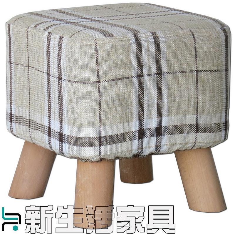 !新生活家具! 方凳《波爾》矮凳 椅凳 穿鞋椅 格子 腳凳 馬卡龍色 蘇格蘭紋 可拆洗