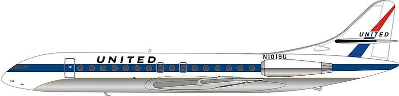 [FSS]預購_INFLIGHT200 聯合航空 Sud SE-210 Caravelle VI-R N1019U 