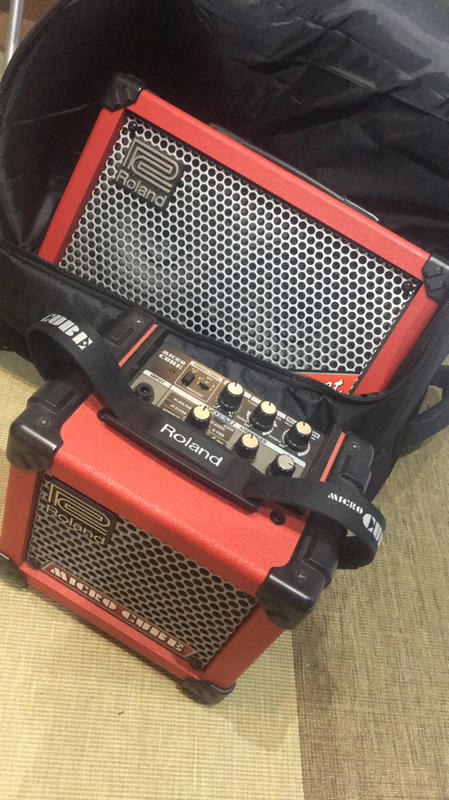 限量樣品 Roland Micro CUBE 便攜式 立體聲擴大音箱 3號電池 街頭藝人必備 含吉他效果器