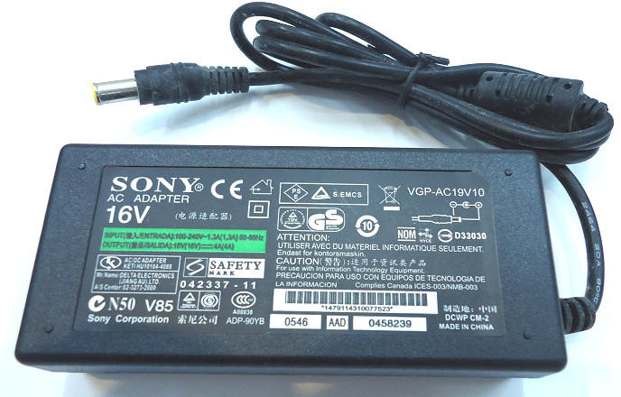 Sony索尼 16V 4A 6.5*4.4mm 筆電/筆記型電腦 電源線/變壓器/充電線