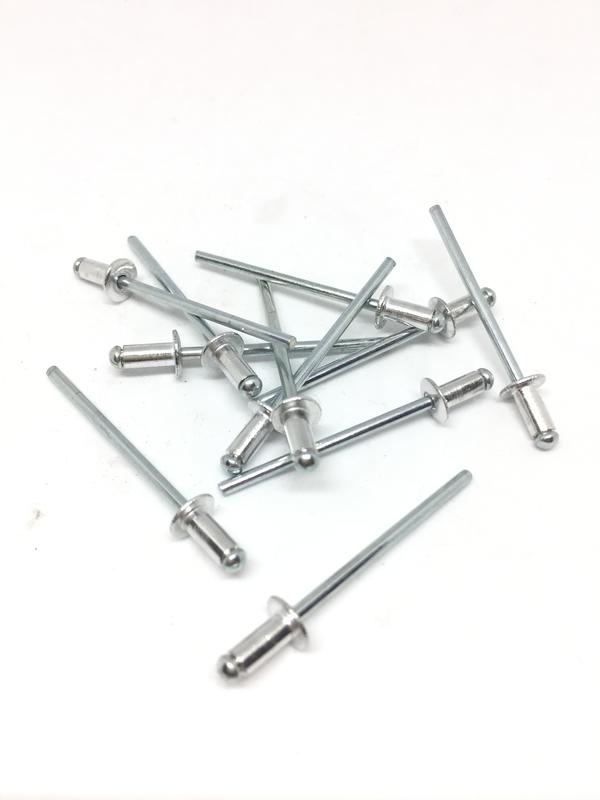 鋁拉釘 3-1~3-3 /  4-1~ 4-8 / 5-1~ 5-8 圓頭抽心鉚釘 (50支)