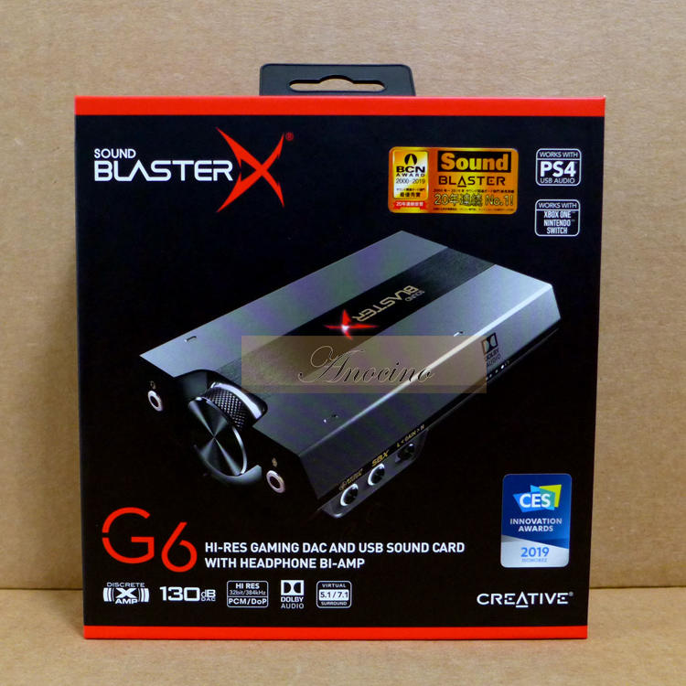 現貨Creative Sound BlasterX G6 SBX-G6 耳機擴大機 PC PS4 Switch 對應杜比