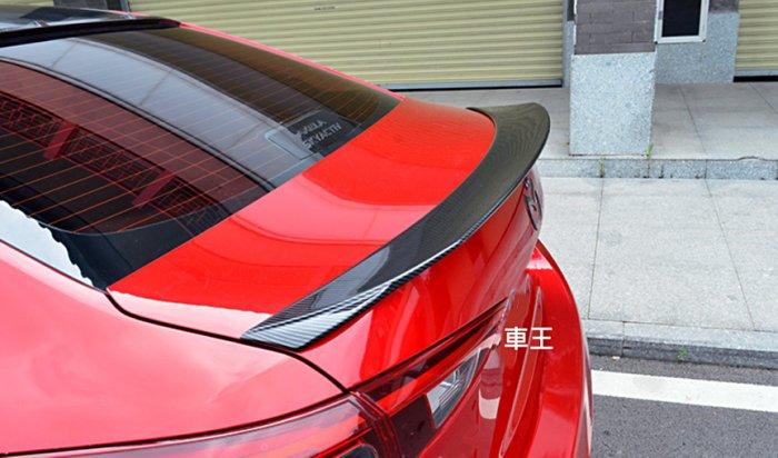 【車王汽車精品百貨】 All New Mazda3 全新馬3 馬自達3 RS款 碳纖維紋 大尾翼 尾翼 導流板 定風翼
