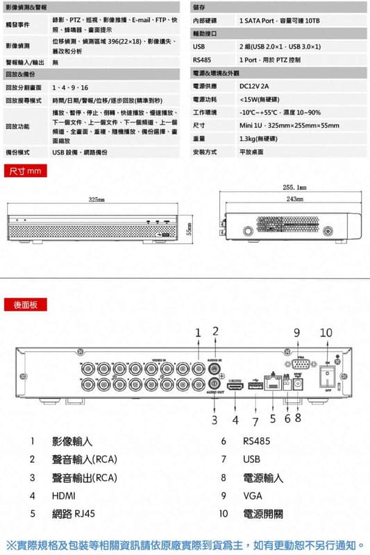 《公司貨含稅》DAHUA DH-XVR5116H-I  16路五合一 XVR錄影主機 【售完為止】