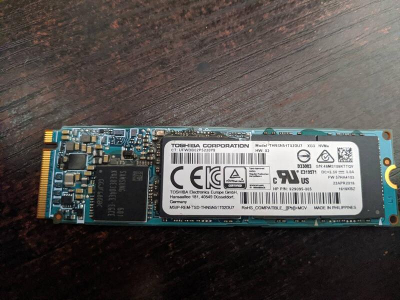 【楓糖小舖】TOSHIBA XG4 M.2 PCIE NVMe SSD 512GB 固態硬碟