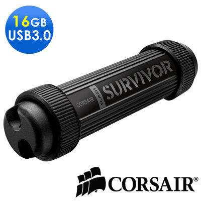 潮3c技研所 - Corsair 海盜船 生存者黑剛 USB 3.0 16GB USB Flash Drive