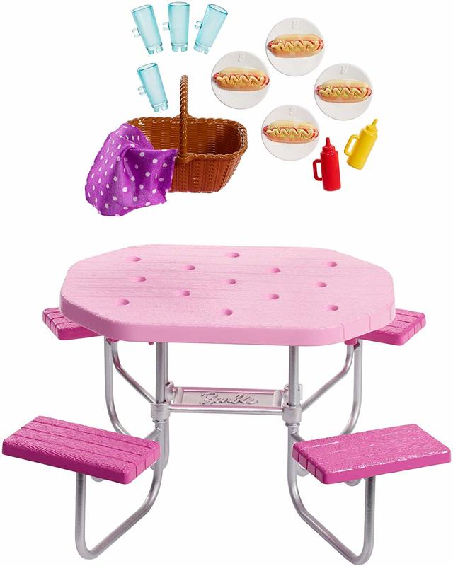 低價預代購請詢價：Barbie picnic table set 芭比野餐餐桌組