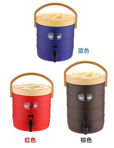 <茶桶王>>13公升茶桶(13L茶桶) 茶桶 保溫桶 飲料桶 不鏽鋼 不銹鋼 紅/咖啡/藍色(挑戰拍賣最低價)