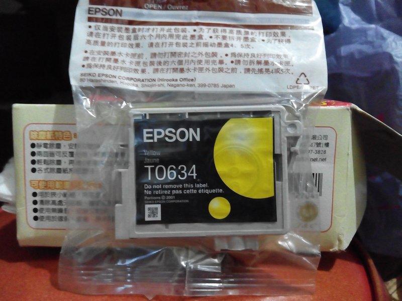 EPSON T0634原廠黃色墨水匣C67/C67mini/C87/CX3700/CX4100/CX4700/CX570