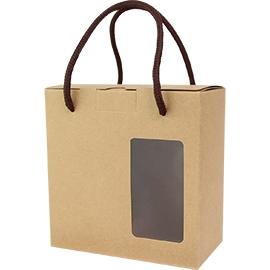☆╮Jessice 雜貨小鋪╭☆無印牛皮 方型 開窗 包裝用品 手提盒 約寬17高17側8.5cm 10入$270