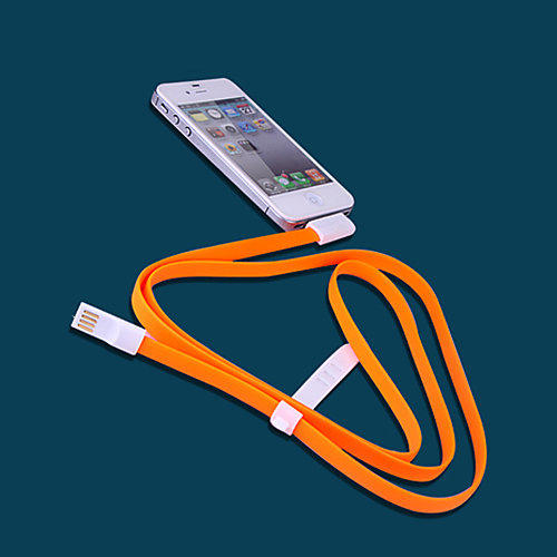 3C市集蘋果iphone 4s數據線iphone4充電線 加長ipad充電器麵條線可挑色（040020-07）