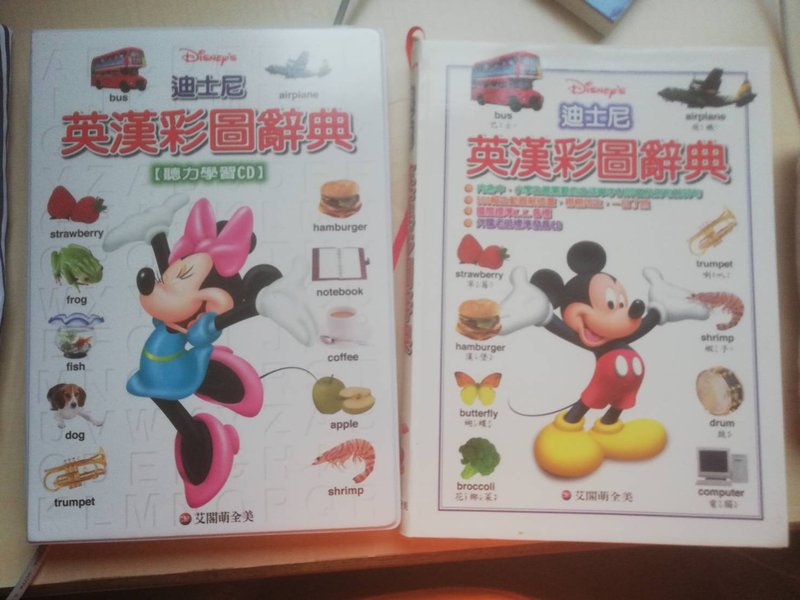 迪士尼英漢彩圖辭典 書+10CD 完整套組