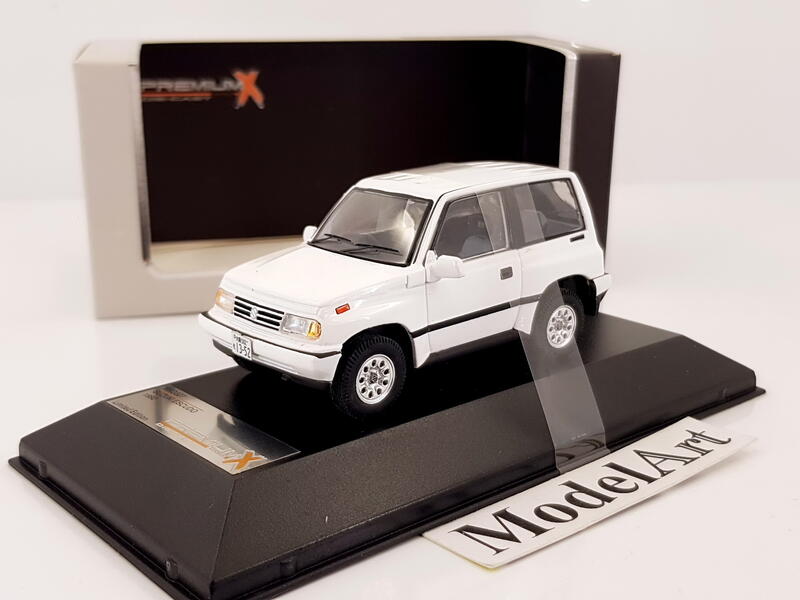【模型車藝】1/43 Premium X Suzuki Escudo/Vitara 1992白 鈴木吉星【原廠特價】