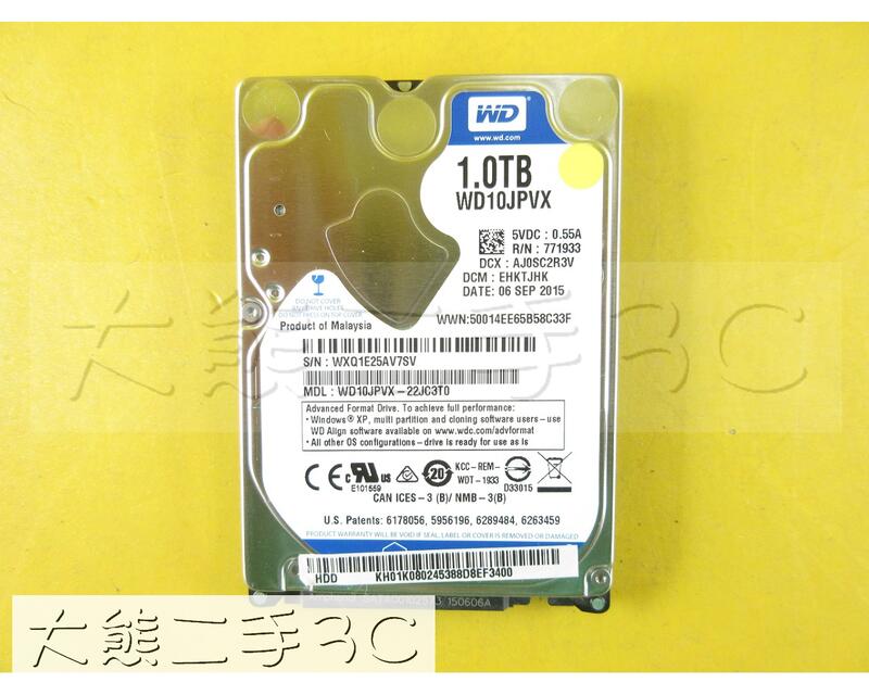 【大熊二手3C】2.5硬碟 - 1T 1TB 1000G 1000GB - SATA - 每顆380元