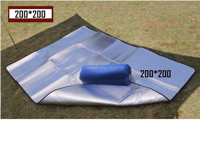 ★露露營★地席地墊200*200公分 大張帶包裝袋雙面鋁箔加厚3MM防潮墊 野餐墊